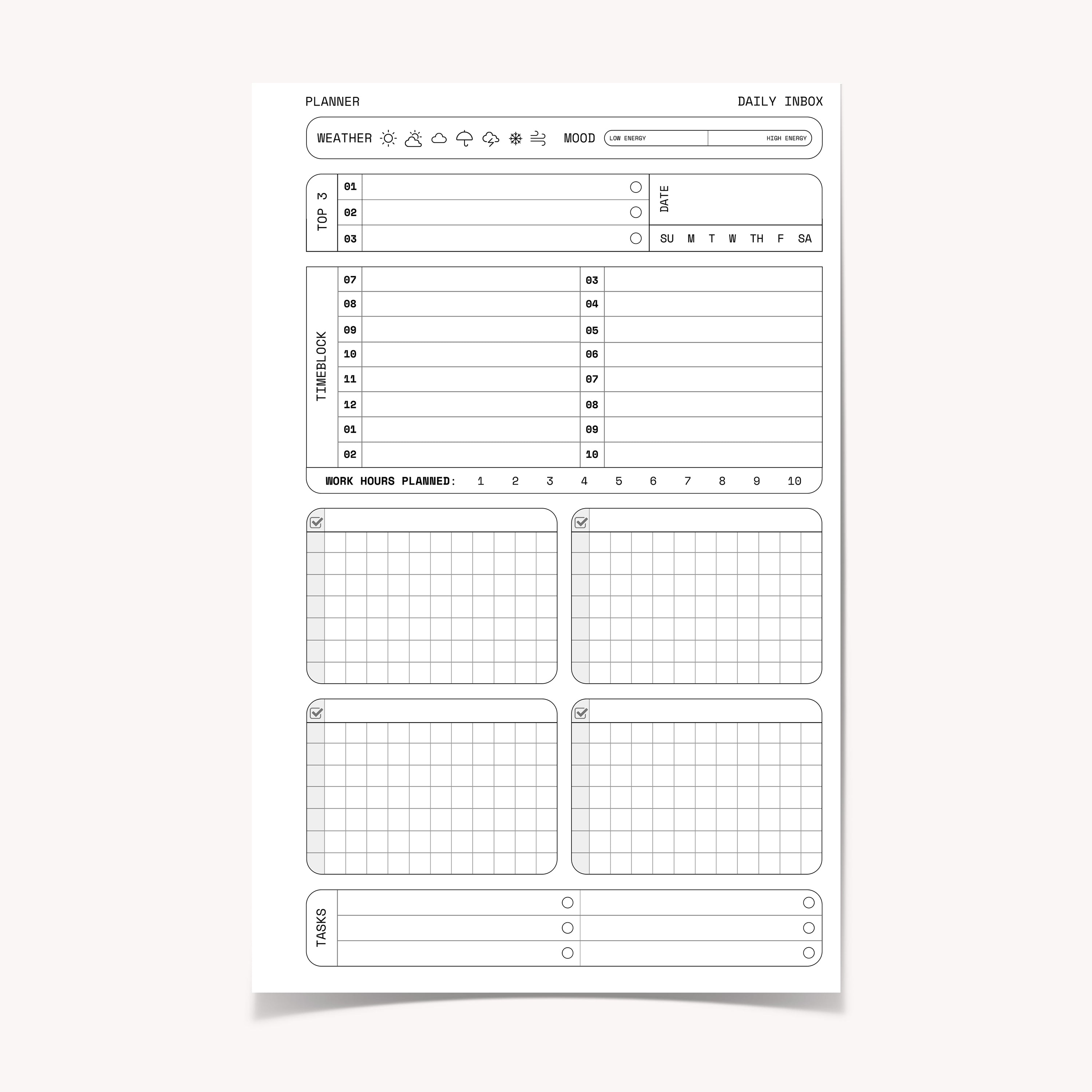Daily Planner Printable