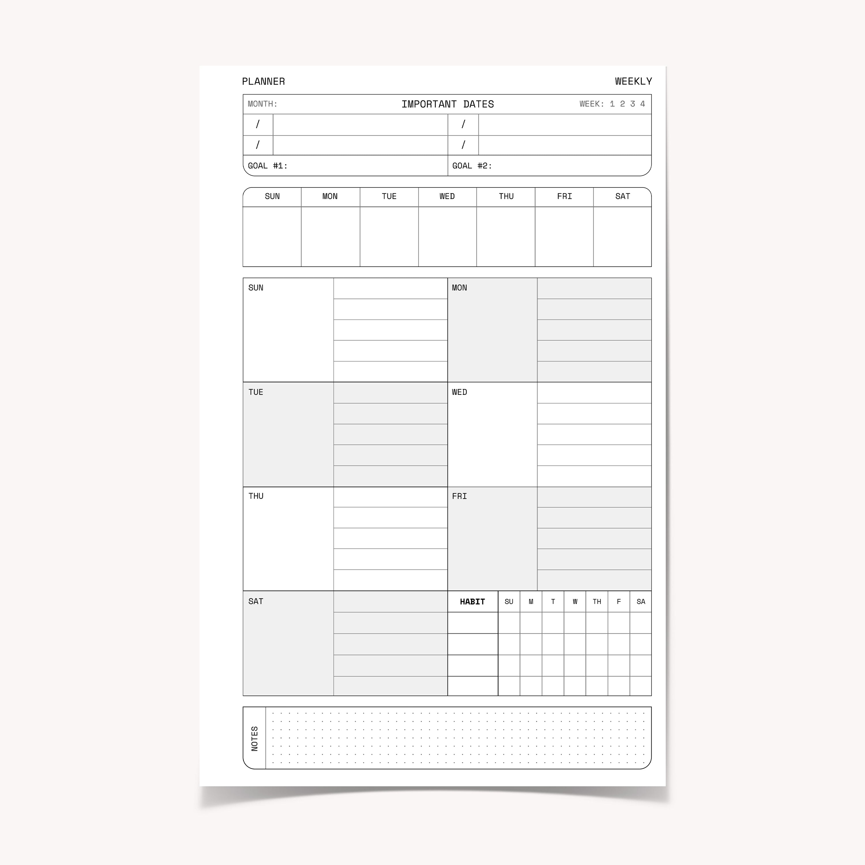 Weekly Planner Printable